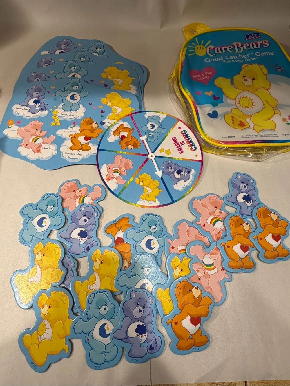 Care Bear Cloud Catcher Game Cadaco 2002  With Plastic Carrying Case